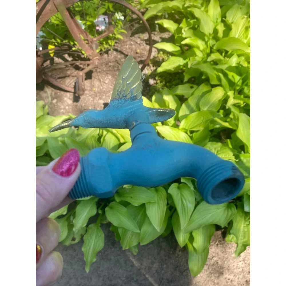 Hummingbird Faucet Handle Garden Decor New Rustic Metal Brass Spigot